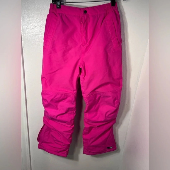 Lands End, girls12, grow -a-Longs, technology snow pants, button snap zip front. - Picture 1 of 15
